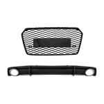 Grila Bara Fata cu Difuzor Bara Spate si Ornamente Evacuare AUDI A7 4G Facelift (2015-2017) RS7 Design only S Line Performance AutoTuning