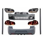 Pachet Complet Exterior VW Golf VI 6 MK6 (2008-2013) R20 Look cu Faruri LED si Stopuri Full LED Semnal Secvential Dinamic Performance AutoTuning