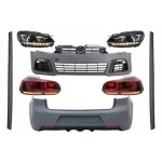 Pachet Complet Exterior VW Golf VI 6 MK6 (2008-2013) R20 Look cu Faruri LED si Stopuri Full LED Semnal Secvential Dinamic Performance AutoTuning