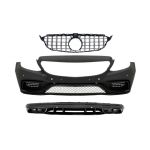 Bara Fata cu Grila Crom si Difuzor MERCEDES C-Class W205 S205 (2014-2018) C63 Design Performance AutoTuning