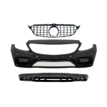 Bara Fata cu Grila Crom si Difuzor MERCEDES C-Class W205 S205 (2014-2018) C63 Design Performance AutoTuning