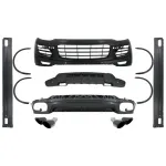 Pachet Exterior Complet PORSCHE Cayenne Facelift (2014-2017) GTS Design cu Ornamente Evacuare Negru Lucios Performance AutoTuning