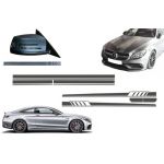 Set Stickere Capota Plafon Portbagaj si Stickere Oglinzi Gri Inchis Mercedes C205 Coupe A205 Cabriolet (2014-2016) A45 Design Edition 1 Performance AutoTuning