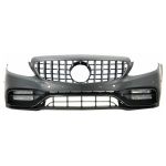 Bara Fata cu Grila Crom Fara 360 Camera Mercedes C-Class W205 S205 A205 C205 (2014-2018) C63 Design Performance AutoTuning