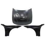 Capota cu Aripi Laterale Negru compatibila cu BMW Seria 4 F32 F33 F36 (2011-2019) M4 GTS Look Performance AutoTuning