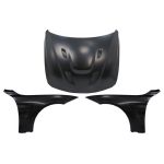 Capota cu Aripi Laterale Negru compatibila cu BMW Seria 4 F32 F33 F36 (2011-2019) M4 GTS Look Performance AutoTuning