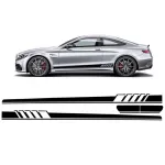 Stickere Laterale MERCEDES C-Class C205 Coupe A205 Cabriolet (2014-up) C63 Design Negru Lucios Performance AutoTuning