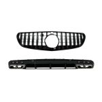 Difuzor Bara Spate cu Grila Neagra Centrala Fata Mercedes S-Class C217 Coupe (2014-2017) S63 GT-R Design Performance AutoTuning