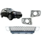 Grila Bara Fata cu Ornamente Proiectoare compatibila cu Land Range Rover Vogue III L322 (2010-2012) Autobiography Design Crom Performance AutoTuning