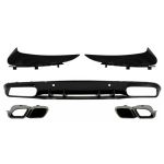 Difuzor Bara Spate si Ornamente bara Spate Flapsuri Mercedes C-Class C205 A205 Coupe Cabriolet (2014-2019) Facelift C63S Design Performance AutoTuning