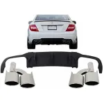 Difuzor Bara Spate si Ornamente evacuare Mercedes C-class W204 Limousine (2012-2014) AMG Sport Line Performance AutoTuning
