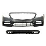 Bara Fata cu Difuzor Spate Mercedes C-Class A205 C205 Coupe Cabriolet (2014-2019) C63 Design Performance AutoTuning