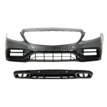 Bara Fata cu Difuzor Spate Mercedes C-Class A205 C205 Coupe Cabriolet (2014-2019) C63 Design Performance AutoTuning