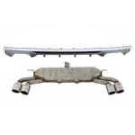 Difuzor Bara Spate cu Sistem de evacuare AUDI A3 8V Facelift Hatchback Sportback (2016-2019) S3 Design pentru Bara Standard Performance AutoTuning