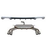 Difuzor Bara Spate cu Sistem de evacuare AUDI A3 8V Facelift Sedan (2016-2019) S3 Design Bara Standard Performance AutoTuning