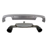 Difuzor Bara Spate cu Sistem de evacuare Negru AUDI A3 8V Hatchback Sportback (2012-2015) S3 Design Performance AutoTuning