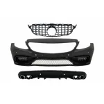 Bara Fata & Grila Crom Fara Camera si Difuzor cu ornamente evacuare MERCEDES C-Class W205 S205 (2014-2018) C63 Design Performance AutoTuning