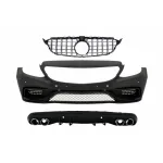 Bara Fata & Grila Crom si Difuzor cu ornamente evacuare  MERCEDES C-Class W205 S205 (2014-2018) C63 Design Performance AutoTuning