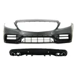 Bara Fata cu Difuzor si ornamente evacuare Mercedes C-Class W205 S205 (2014-2020) C63 Design Performance AutoTuning