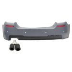 Bara Spate cu Toba Ornament Evacuare Fibra Carbon Mat Orificiu de admisie 5.8 cm Partea Stanga BMW Seria 5 F10 (2011-up) M-Technik Design Performance AutoTuning