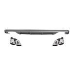 Difuzor Bara Spate cu Ornamente toba AUDI A3 8V Sedan (2012-2015) S3 Design pentru Bara spate standard Performance AutoTuning