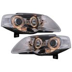 Faruri Angel Eyes VW Passat B6 3C (03.2005-2010) Crom LHD sau RHD Performance AutoTuning