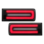 Stopuri Full LED Mercedes G-Class W463 (2008-2017) Facelift 2018 Design LED Dinamic Secvential Negru Performance AutoTuning