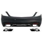 Bara Spate cu Difuzor si Ornamente tobe Mercedes S-Class W222 Facelift (07.2017-08.2020) Sedan Performance AutoTuning