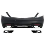 Bara Spate cu Difuzor si Ornamente tobe Mercedes S-Class W222 Facelift (07.2017-08.2020) Sedan Performance AutoTuning