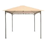 Pavilion pentru gradina/terasa, cadru metalic, crem, 3x3x2.55 m, Doina GartenVIP DiyLine