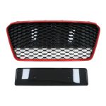Grila Centrala Audi R8 42 (2013-2015) RS Design Negru Lucios/ Rosu Performance AutoTuning