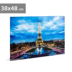 Tablou cu Iluminare LED, Turnul Eiffel, Baterii 2xAA, 38x48cm