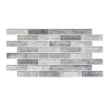 Panou decorativ, PVC, model caramida 3D, nuante gri deschis, 96x48.5cm GartenVIP DiyLine