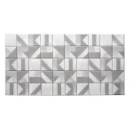 Panou decorativ, PVC, model marmura, geometric, alb si gri, 96x48.5cm GartenVIP DiyLine