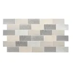 Panou decorativ, PVC, model textil 3D, nuante gri pastel, 96x48.5cm GartenVIP DiyLine