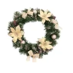 Decoratiune Craciun, coroana impodobita, auriu, 40 cm, Chomik GartenVIP DiyLine