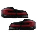Stopuri LED BMW Seria 5 F10 (2011-2017) Rosu Negru cu Semnal Dinamic G30 Design Performance AutoTuning