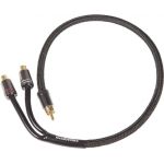 Cablu YR-RCA de înaltă calitate (pereche) de 300 mm (2x F și 1x conector M) cu SNAKE SKIN Audio System CarStore Technology