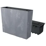 Jardiniera decorativa, Urbi Case Beton Effect, 58x18x49.8 cm, gri, Prosperplast GartenVIP DiyLine