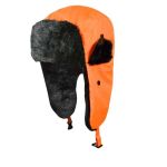 Caciula iarna de lucru cu protectie pentru urechi, matlasata, portocaliu fluorescent, marimea 59, ART.MAS GartenVIP DiyLine