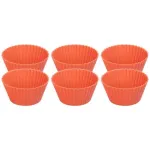 Forma coacere pentru briose, silicon, rosu, set 6 buc, 6.5x6.5x3 cm, MagicHome GartenVIP DiyLine