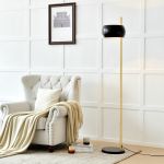 Lampa de podea Luton 1 x E27 max. 60W negru/auriu [lux.pro] HausGarden Leisure
