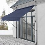 Copertina protectie solara Toronto albastru inchis 200 x 120 x 200-300 cm [pro.tec] HausGarden Leisure