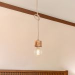 Lampa suspendata Corby 95 cm 1 x E27 max 20W metal lemn funie iuta [lux.pro] HausGarden Leisure