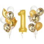 Set 16 baloane aniversare 1 an - Auriu StarHome GiftGalaxy