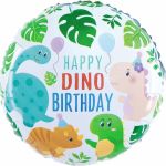 Balon din folie 46 cm cu dinozauri Happy Dino Birthday StarHome GiftGalaxy