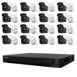 Sistem supraveghere video Hikvision 16 camere 4 in 1 8MP 2.8mm, IR 60m, DVR 16 canale 4K SafetyGuard Surveillance