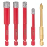 Set carote diamantate, 5 piese, HEX, 6-12 mm, Strend Pro Premium GartenVIP DiyLine