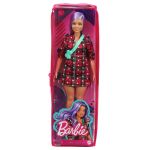 PAPUSA BARBIE FASHIONISTA CU PARUL MOV SI ROCHITA CU STELUTE SuperHeroes ToysZone