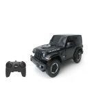 MASINA CU TELECOMANDA JEEP WRANGLER JL NEGRU SCARA 1 LA 24 SuperHeroes ToysZone